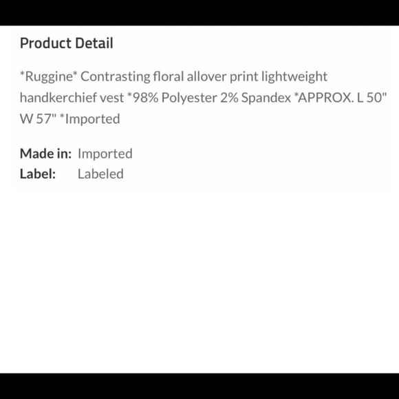 New! Clearance 🔥 Ruggine Boho Beautiful Black Floral Kimono Cover Up Vest - Picture 7 of 7